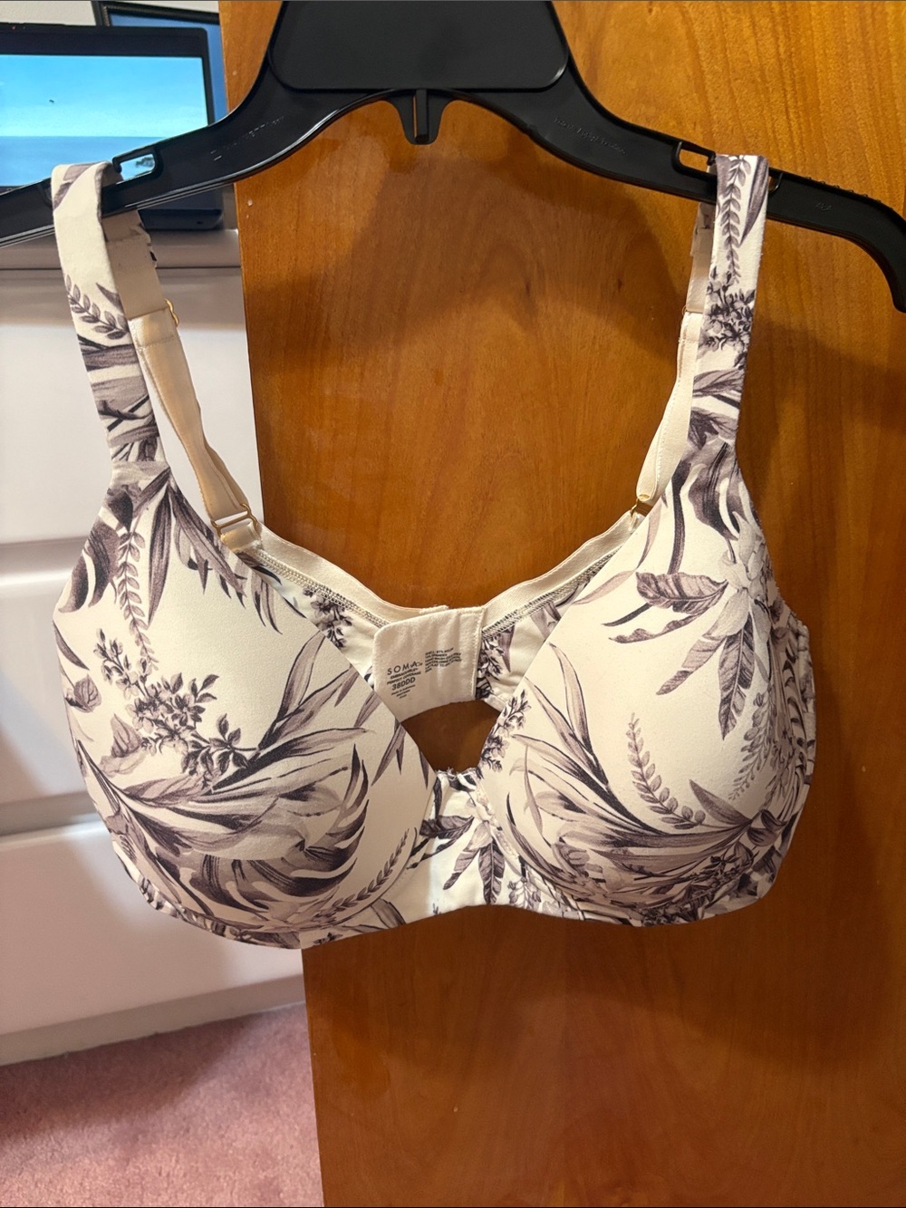 White floral T-Shirt bra
